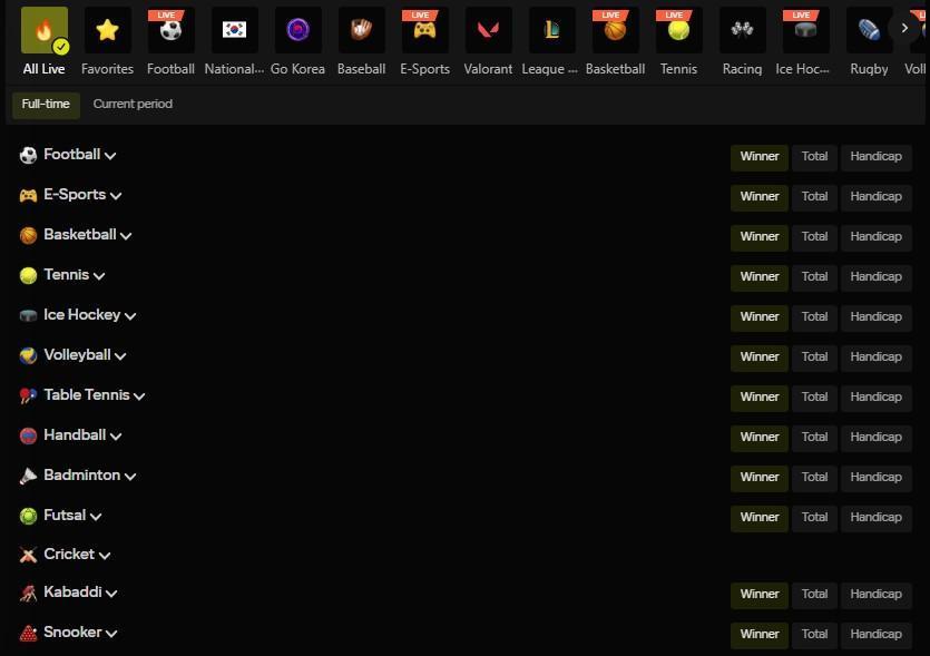 베팅에 인기 있는 스포츠 종목